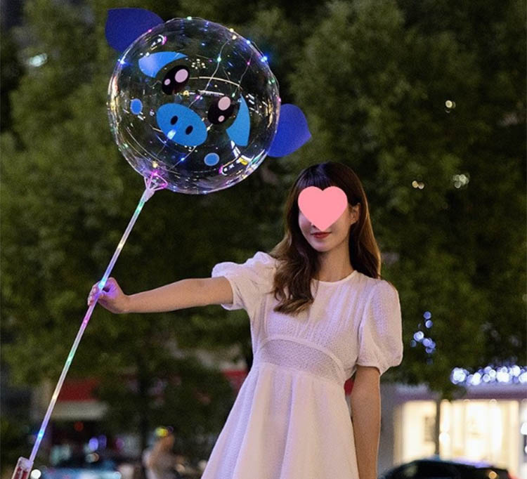 LED color light glowing balloon