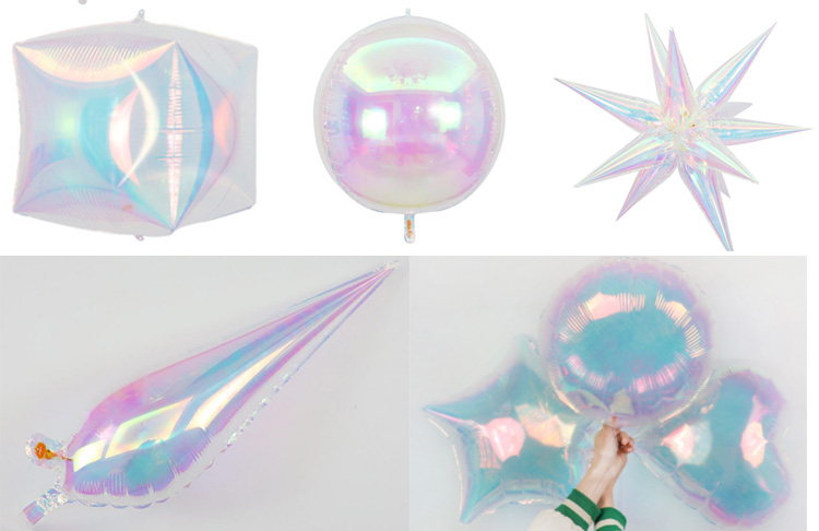 iridescent foil balloons