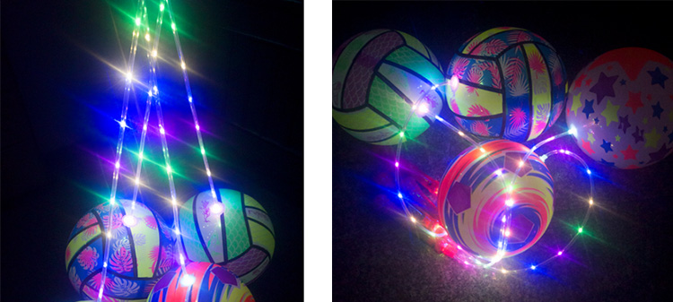 Inflatable chain fitness elastic luminous ball