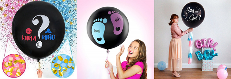 Gender reveal balloons