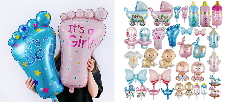 Gender reveal balloons