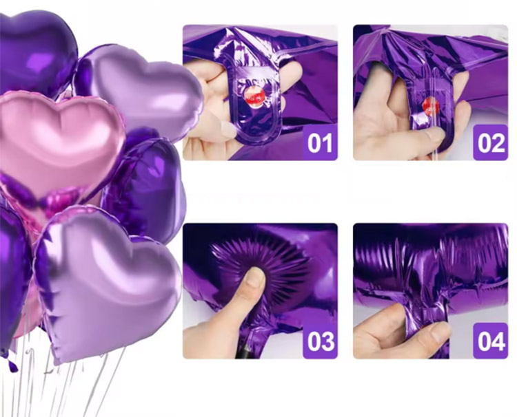 foil heart balloons