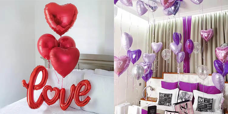 foil heart balloons