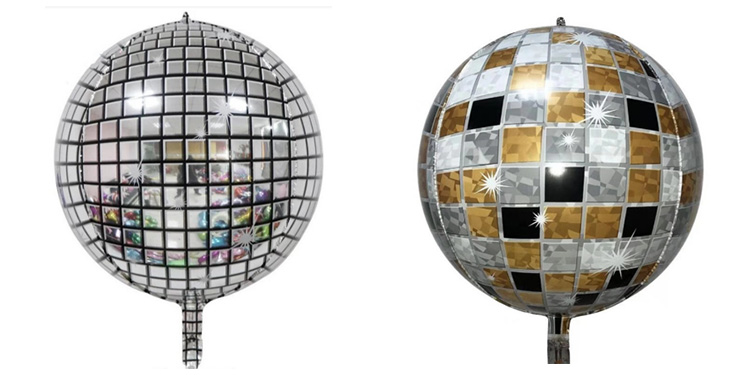 disco balls balloons