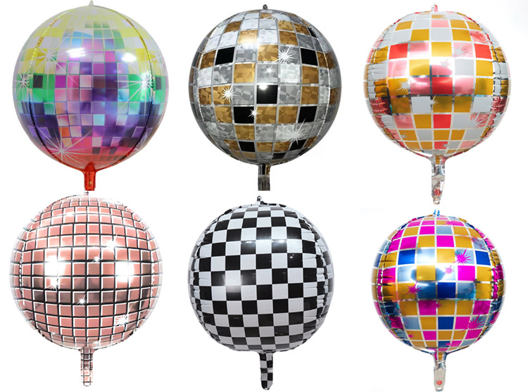 disco balls balloons