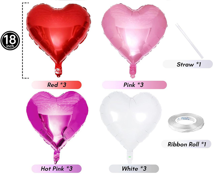 Pink heart balloons