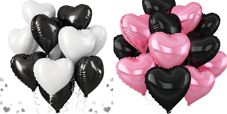 Black Heart Balloons