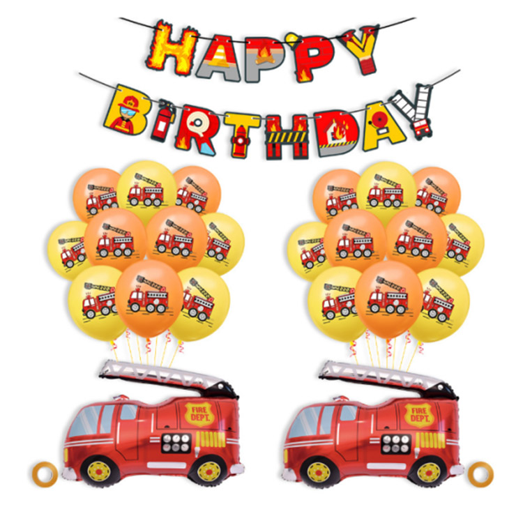 Fire truck balloons