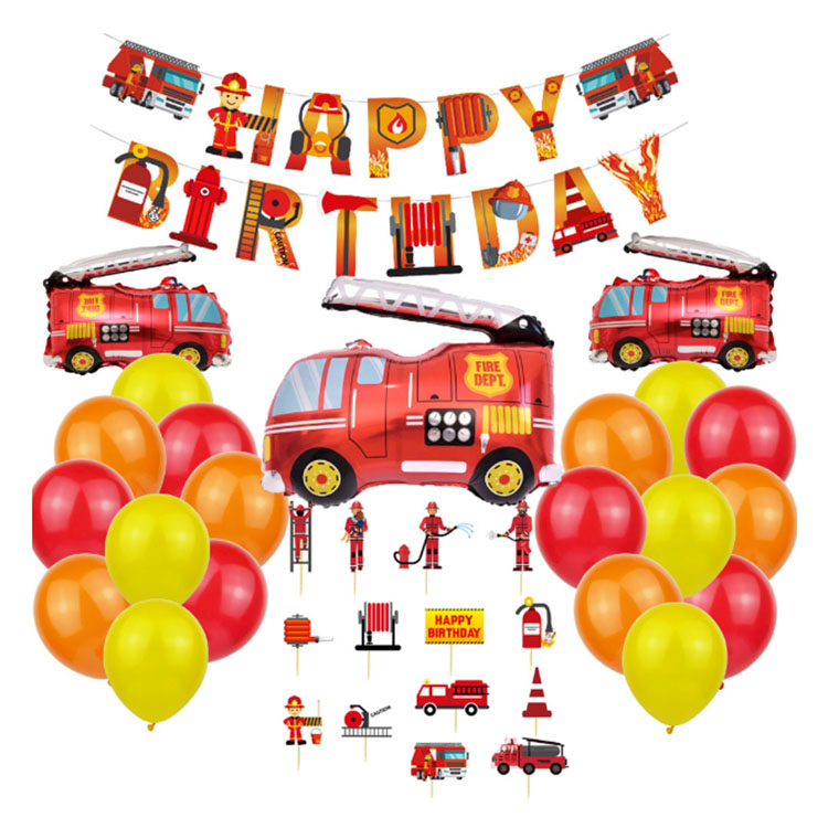 Fire truck balloons