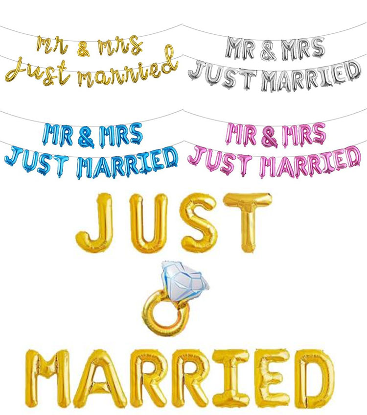 Just Married Balloons