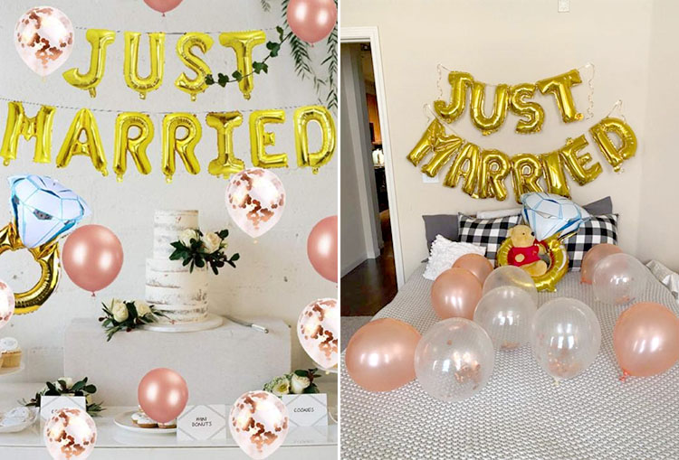 Just Married Balloons