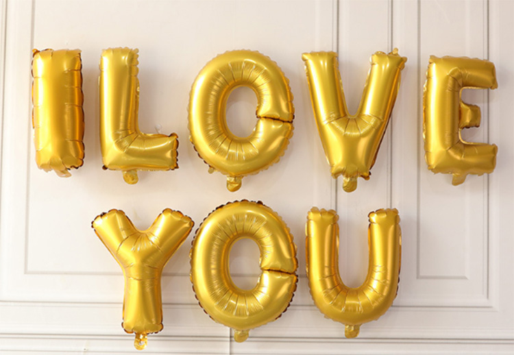 Golden foil balloons