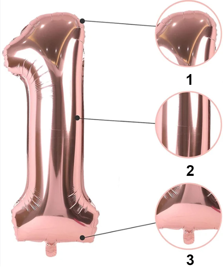 Rose Gold Number Balloons