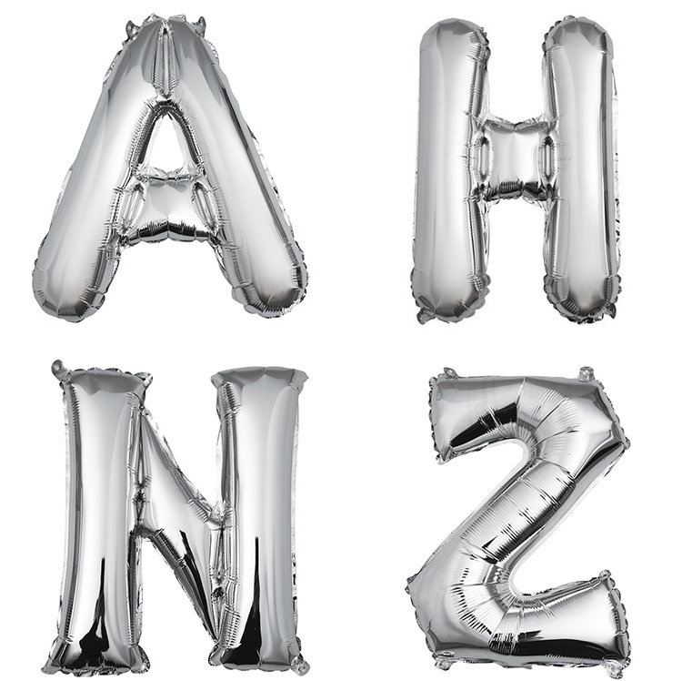 Silver foil balloons