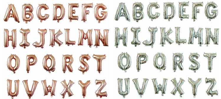 alphabet foil balloons