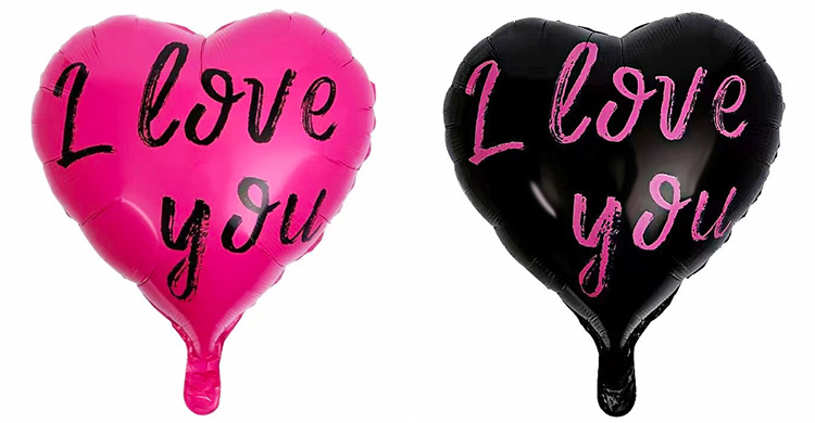 I love you foil balloons