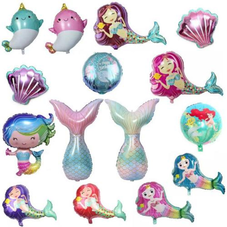 Foil mermaid balloons