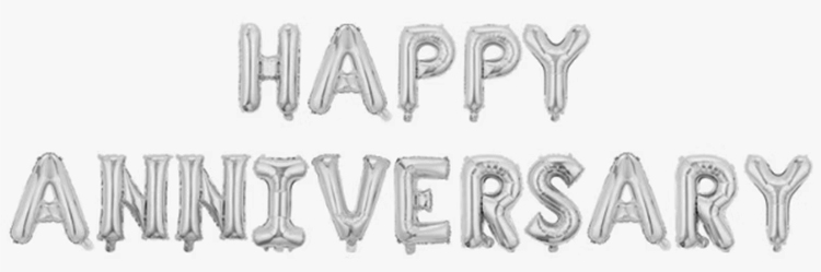 happy anniversary foil balloons