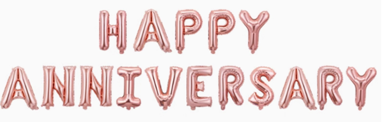 happy anniversary foil balloons