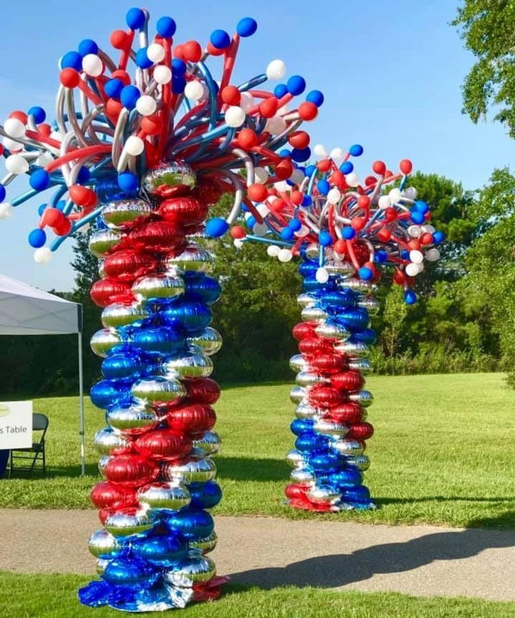 foil balloon arch