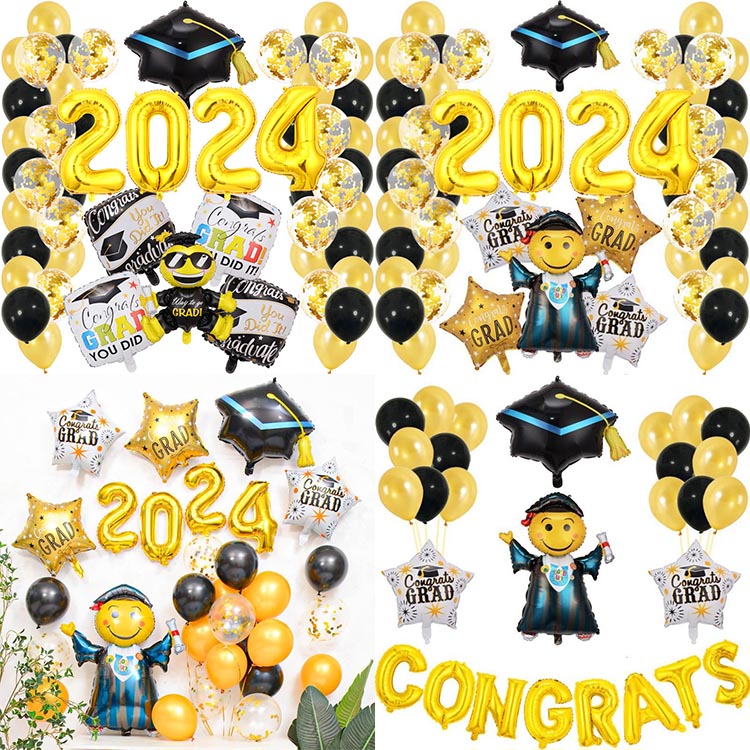 Graduation cap foil balloons