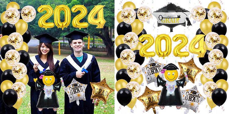 Graduation cap foil balloons