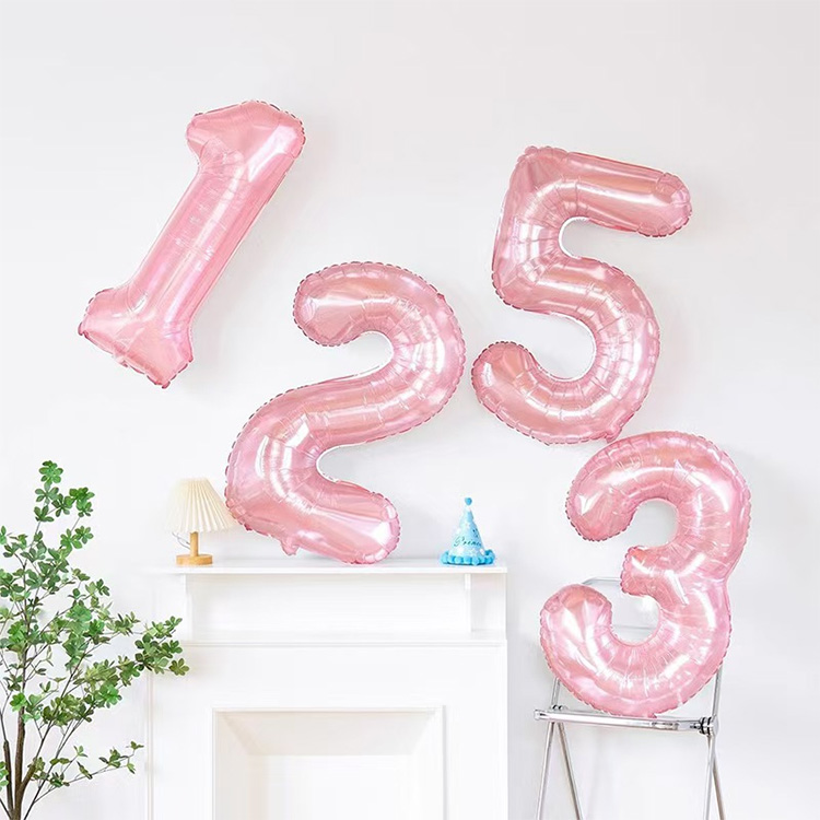 pink foil balloons