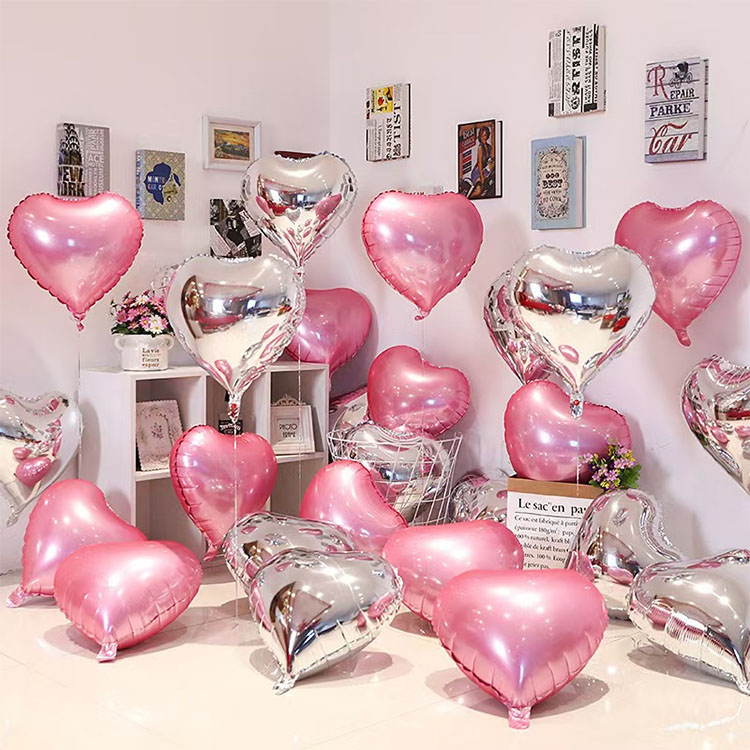 pink foil balloons