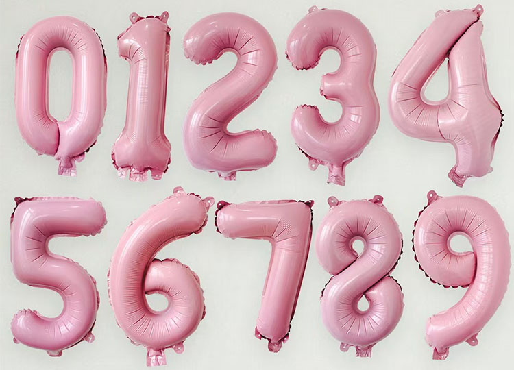 pink foil balloons