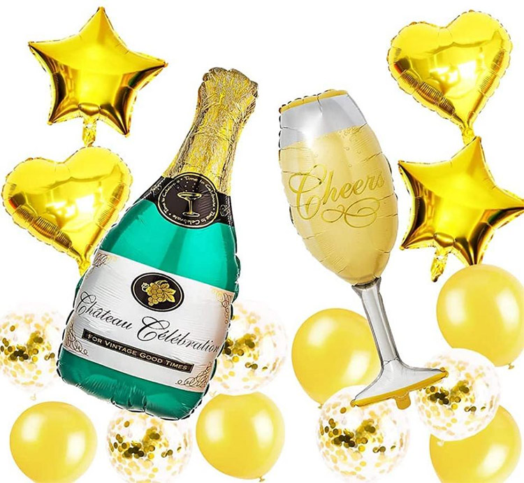 foil balloon champagne