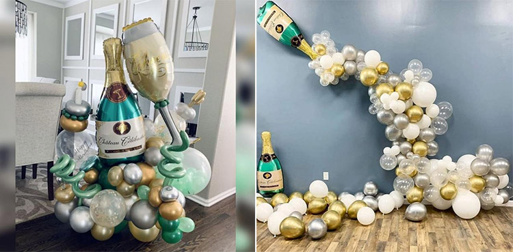 foil balloon champagne