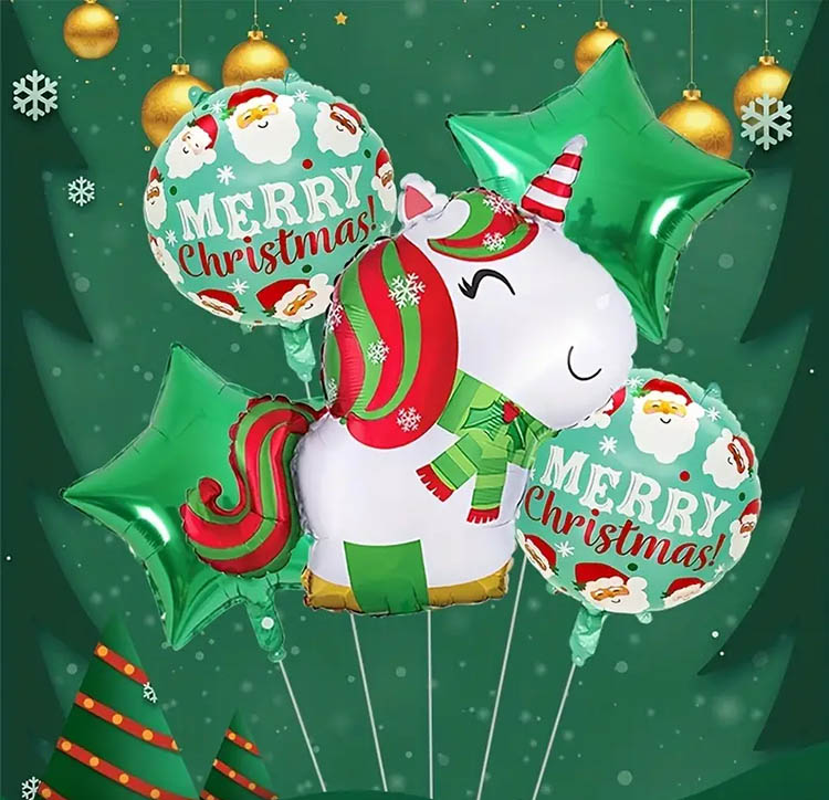 Merry Christmas foil balloons