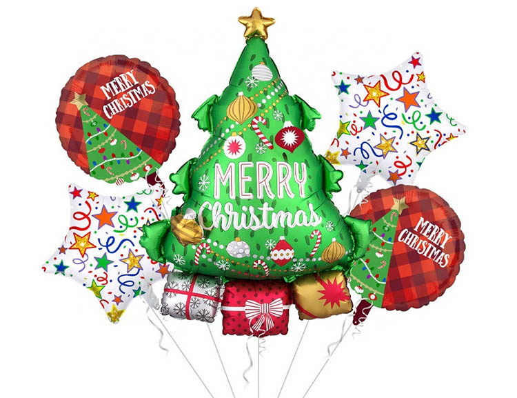 Merry Christmas foil balloons