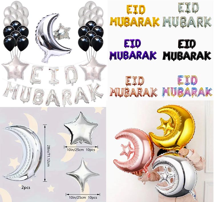 Eid Mubarak foil balloons