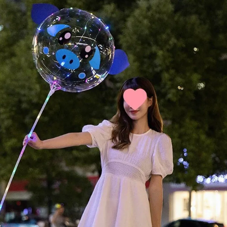 LED Renkli Işık Parlayan Balon