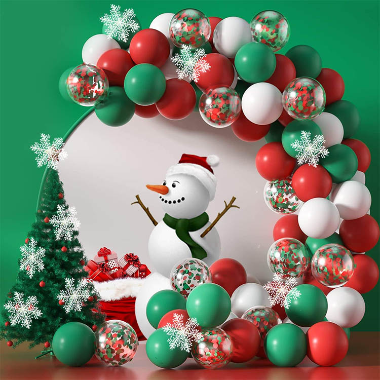Merry Christmas Balloons Arch Garland Kit