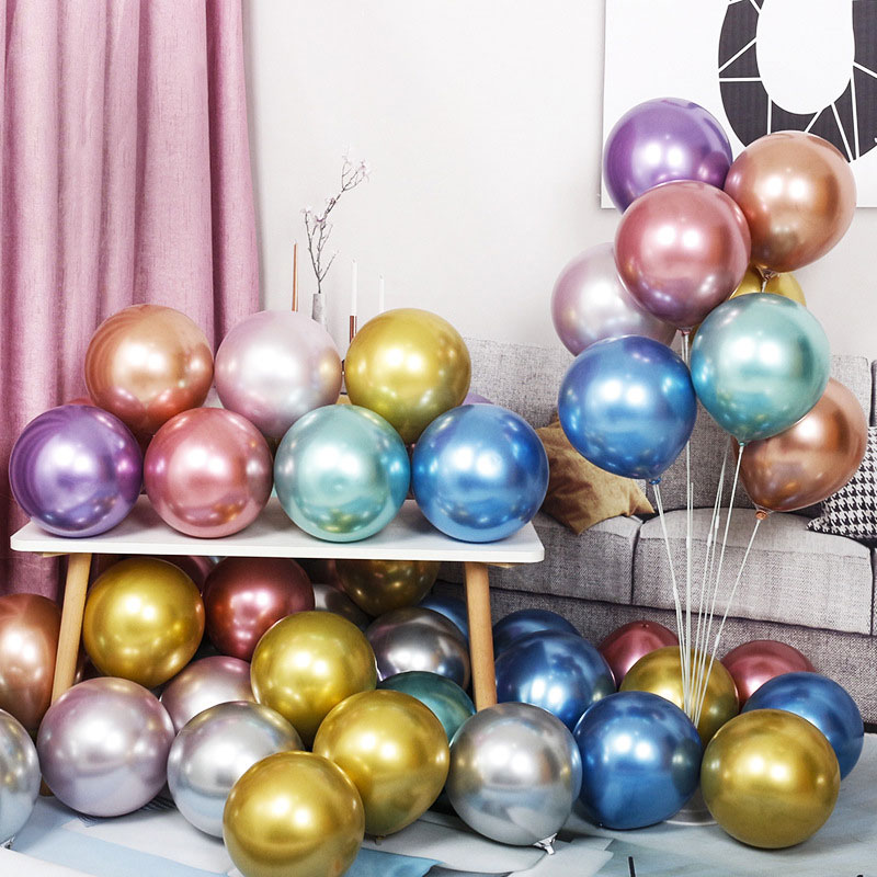 Kovové zlaté a strieborné balóny - 3 