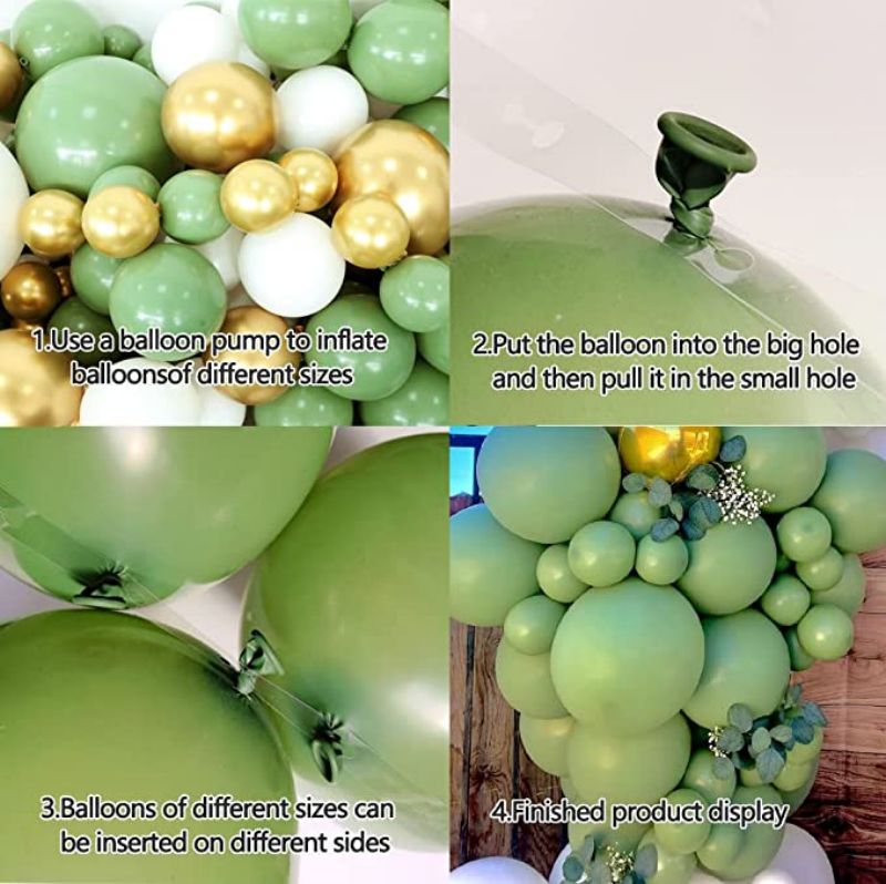 Retro Bean Green Series Balloon Arch Kit - 11 