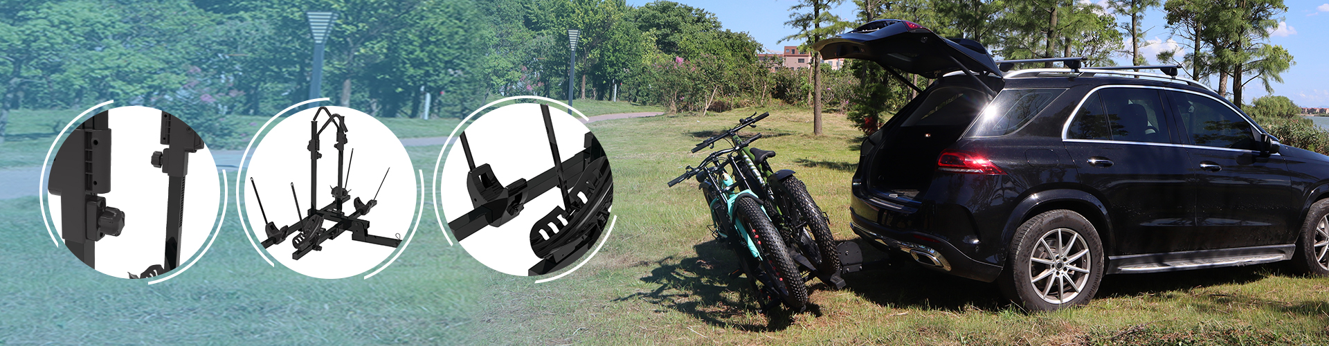 Suporte de bicicleta para carro com plataforma de aço para montagem em engate traseiro