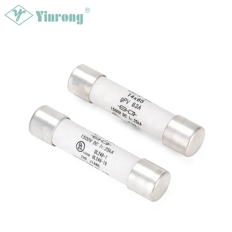 1000VDC 63A 14 × 65 มม. Solar PV Fuse Link