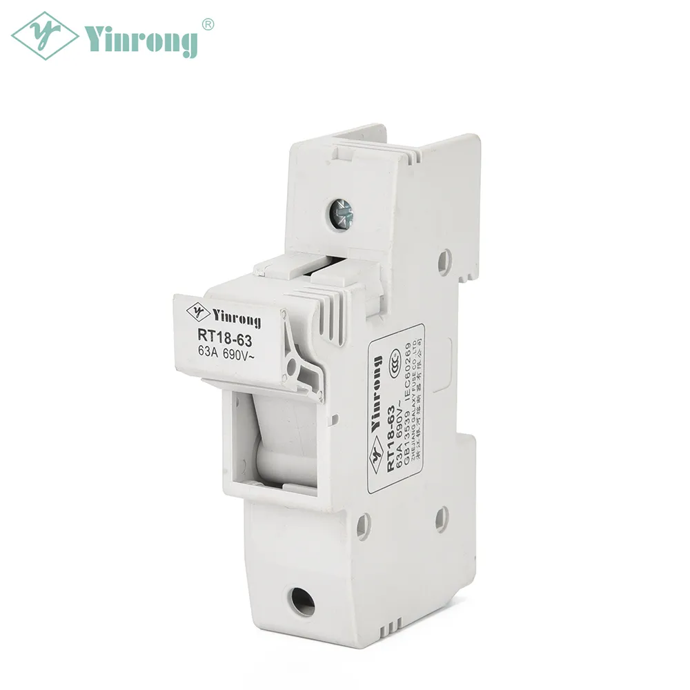 500VAC 63A 14×51mm DIN Rail Fuse Holder