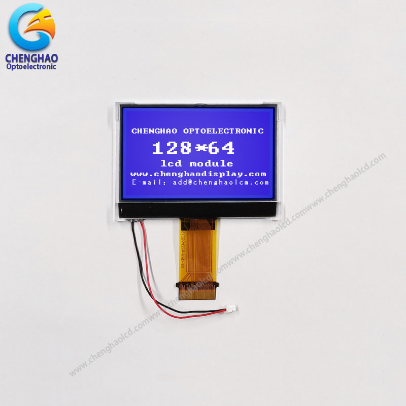 128x64 pontmátrix monokróm fogaskerekű LCD-modul