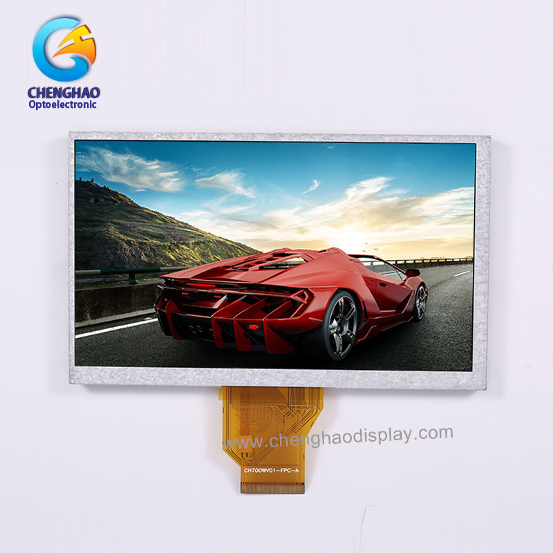 7-palcový TN TFT LCD displej WVGA 800*480 RGB 50 pinov