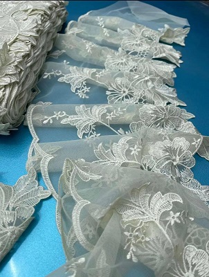 new elegant mesh lace trim