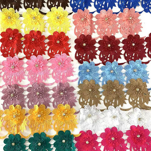 3D Flower Beaded Lace