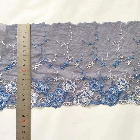 flower embroidery mesh fabric