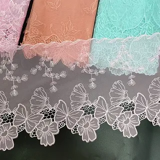 Embroidered Mesh Lace Trimming