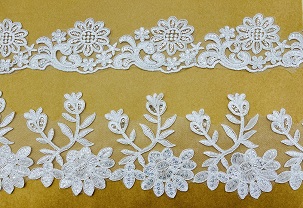 Embroidered wedding lace