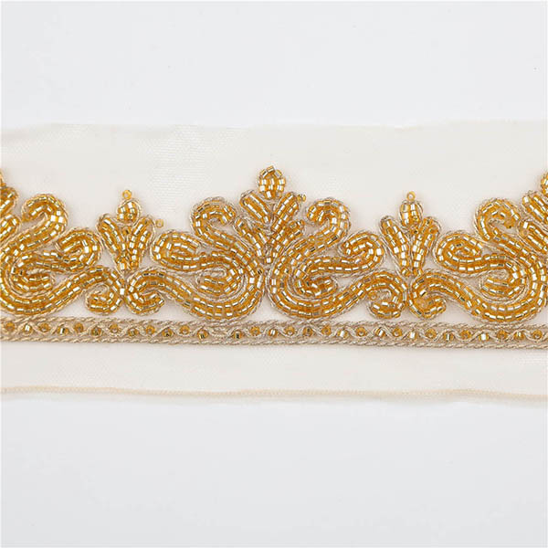 Embroidery Beads Mesh Lace Trim