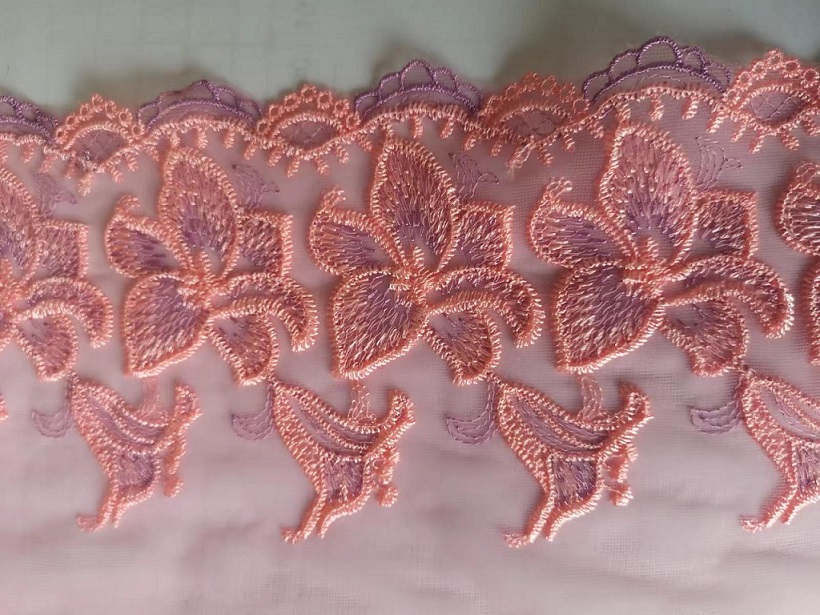 Beautiful embroidery mesh fabric